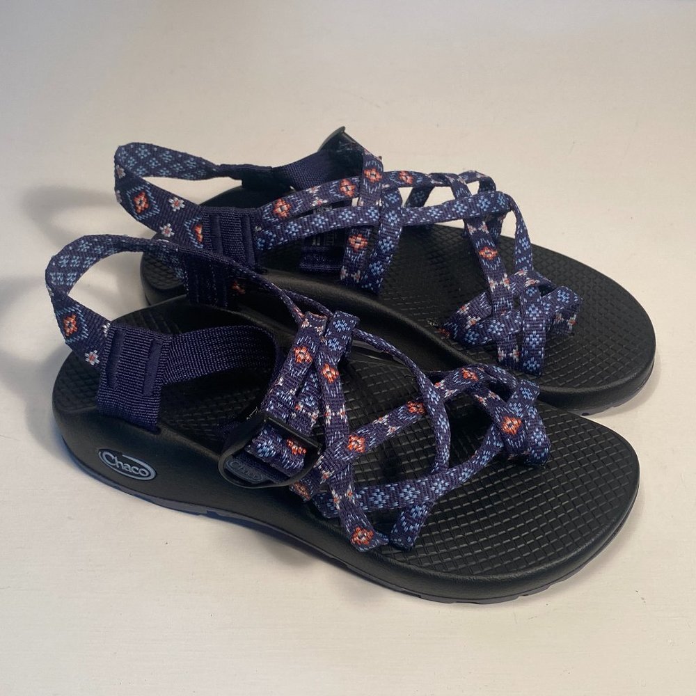 Chaco ZX2 Classic Blue Aztec Toe Loop Sandals Women Size 6